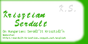 krisztian serdult business card